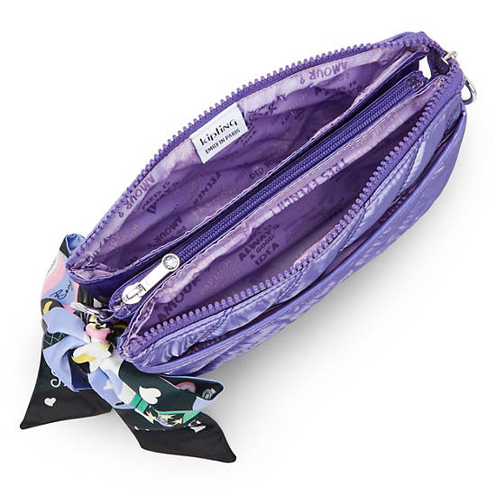 Kipling Riri Emily In Paris Quilted Crossbody Bags Purple | YVNEX4638