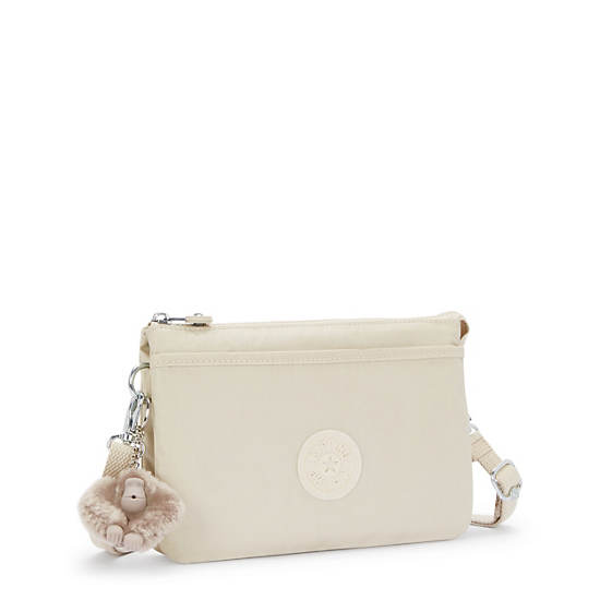 Kipling Riri Metallic Crossbody Bags Beige | SDBKQ1579