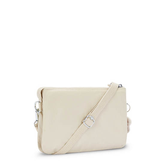 Kipling Riri Metallic Crossbody Bags Beige | SDBKQ1579