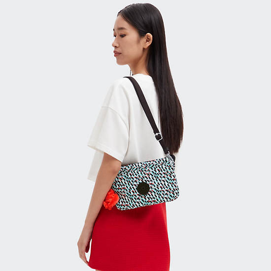 Kipling Riri Printed Crossbody Bags Black / Multicolor | FTJCN2719