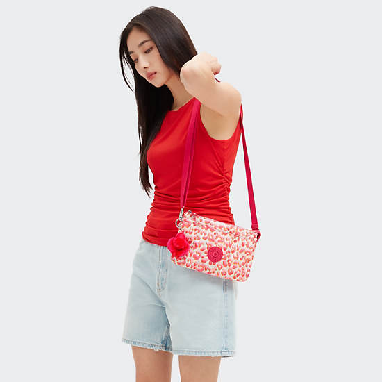 Kipling Riri Printed Crossbody Bags Pink | ZOUQF5279