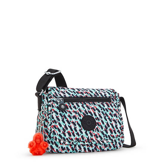 Kipling Sabian Printed Crossbody Mini Bags Black / Multicolor | DKQUP8296