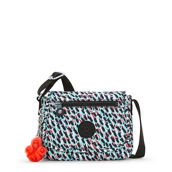 Kipling Sabian Printed Crossbody Mini Bags Black / Multicolor | DKQUP8296