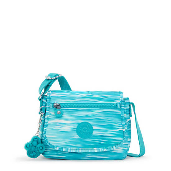 Kipling Sabian Printed Crossbody Mini Bags Light Turquoise | ONMEY7106