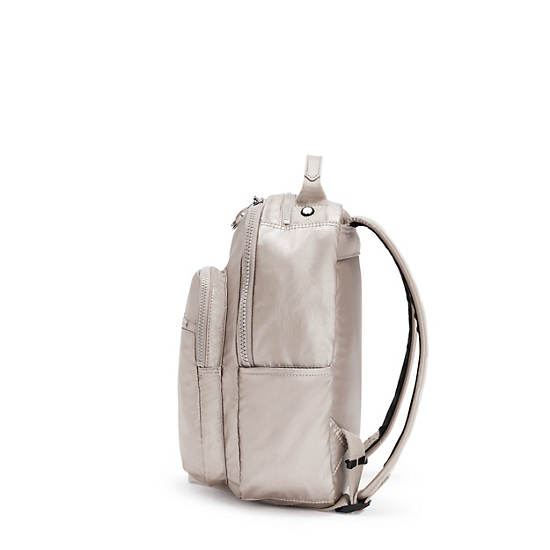 Kipling Seoul Metallic Tablet Backpack Metal | FWKOZ3874