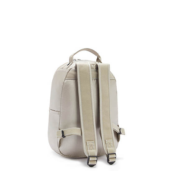 Kipling Seoul Metallic Tablet Backpack Metal | FWKOZ3874