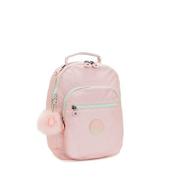 Kipling Seoul Metallic Tablet Backpack Pink / Metal | LYWZH5936