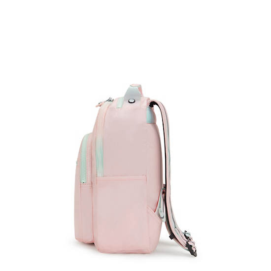 Kipling Seoul Metallic Tablet Backpack Pink / Metal | LYWZH5936