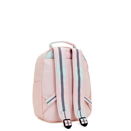 Kipling Seoul Metallic Tablet Backpack Pink / Metal | LYWZH5936