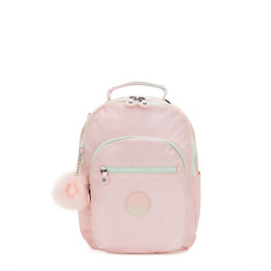 Kipling Seoul Metallic Tablet Backpack Pink / Metal | LYWZH5936