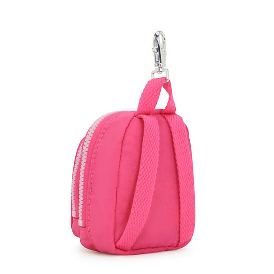 Kipling Seoul Mini Printed Keychains Pink | PIDTR5013