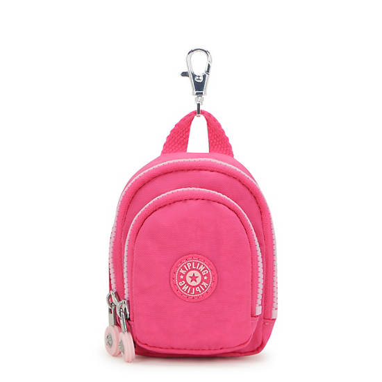 Kipling Seoul Mini Printed Keychains Pink | PIDTR5013