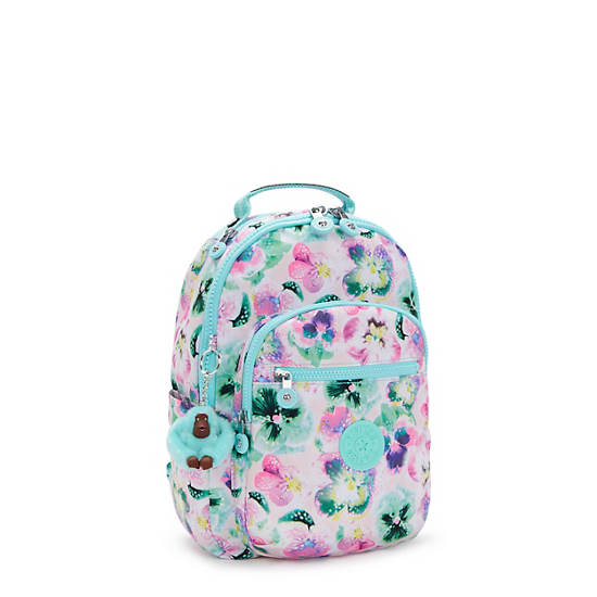 Kipling Seoul Printed Tablet Backpack Light Turquoise | SZIDL4318