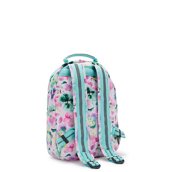 Kipling Seoul Printed Tablet Backpack Light Turquoise | SZIDL4318