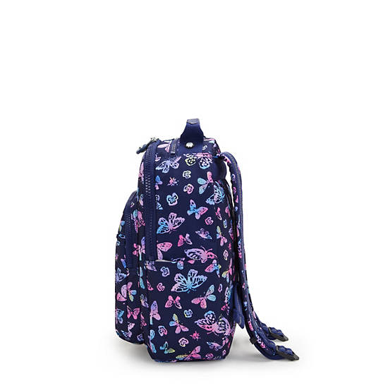 Kipling Seoul Printed Tablet Backpack Navy / Multicolor | TVULP4019