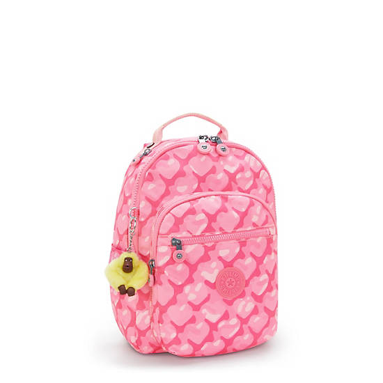 Kipling Seoul Printed Tablet Backpack Pink | CQXYR5986