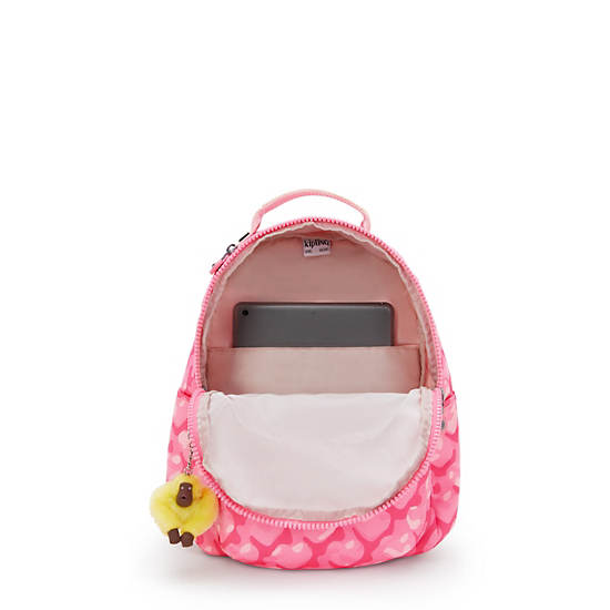 Kipling Seoul Printed Tablet Backpack Pink | CQXYR5986