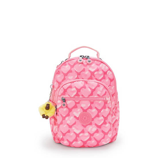 Kipling Seoul Printed Tablet Backpack Pink | CQXYR5986