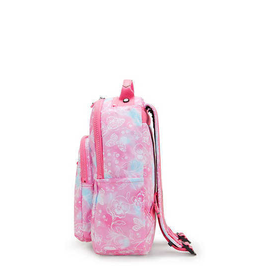 Kipling Seoul Printed Tablet Backpack Pink / White | QHJBW9670