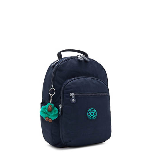 Kipling Seoul Small Tablet Backpack Blue / Green | SJAHW2915