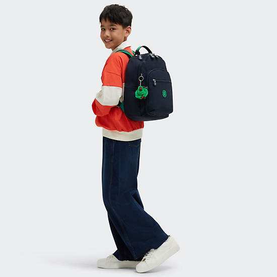 Kipling Seoul Small Tablet Backpack Blue / Green | SJAHW2915