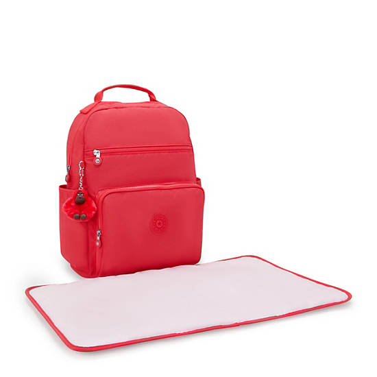 Kipling So Baby Diaper Backpack Red | XWLEO1907