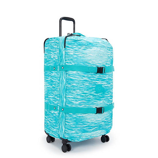 Kipling Spontaneous Large Printed Rolling Luggage Light Turquoise | WNKSL8105