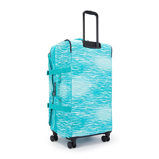 Kipling Spontaneous Large Printed Rolling Luggage Light Turquoise | WNKSL8105