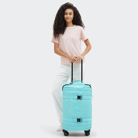 Kipling Spontaneous Medium Rolling Luggage Light Turquoise | IEMPO7092