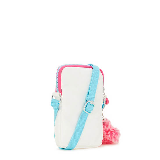 Kipling Tally Metallic Crossbody Phone Bag Whitte / Blue / Pink | TPVQK7452