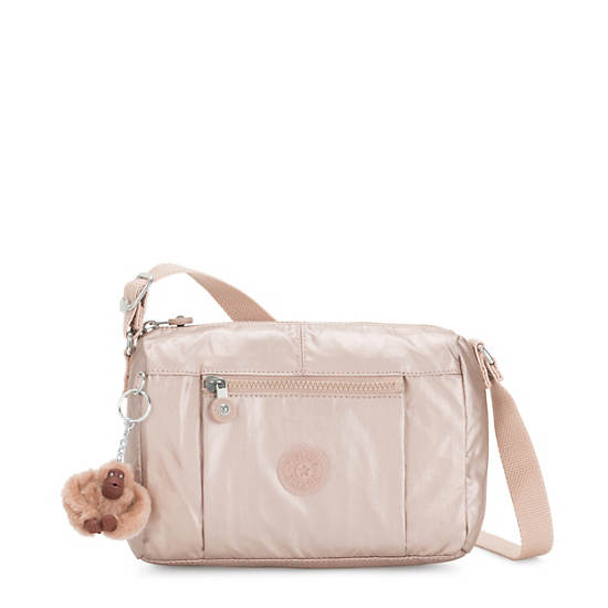 Kipling Wes Metallic Crossbody Bags Metal | NTMIP8437