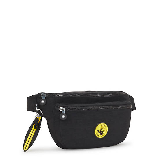 Kipling Yasemina Extra Large Waist Pack Body Glove Black / Yellow | AMPUI0794