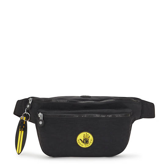 Kipling Yasemina Extra Large Waist Pack Body Glove Black / Yellow | AMPUI0794