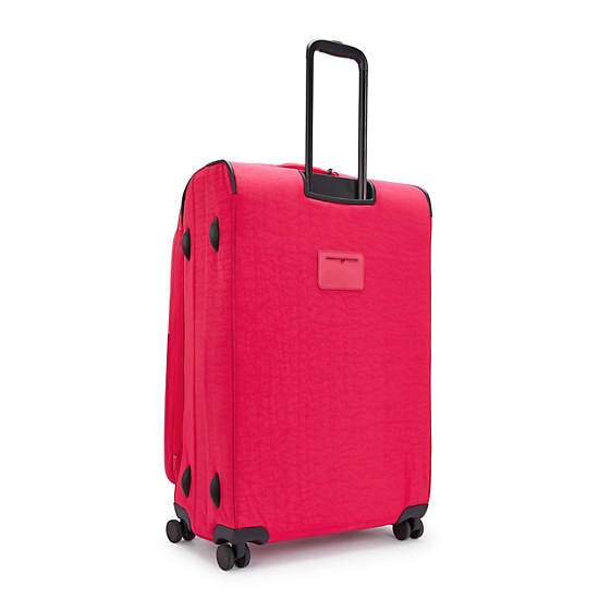 Kipling Youri Spin Large 4 Wheeled Rolling Luggage Pink | PDAXZ4189