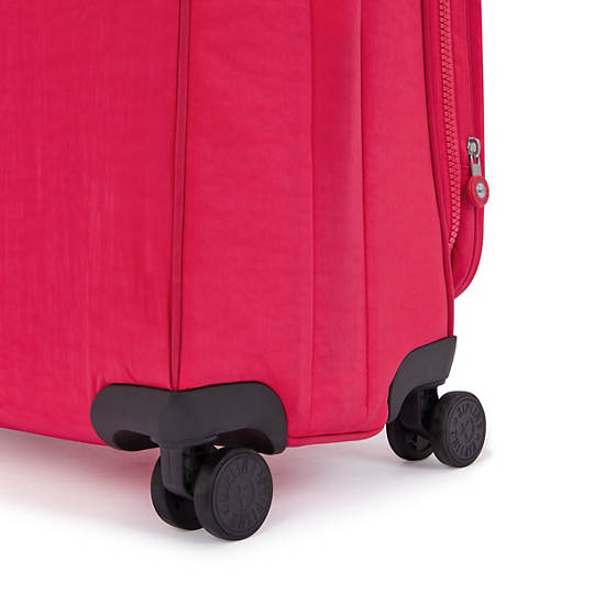 Kipling Youri Spin Large 4 Wheeled Rolling Luggage Pink | PDAXZ4189