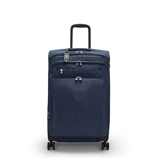 Kipling Youri Spin Medium 4 Wheeled Rolling Luggage Blue | KUIFO7508