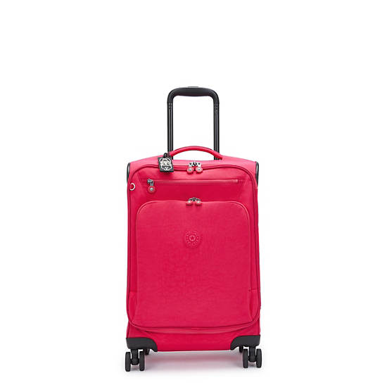 Kipling Youri Spin Small 4 Wheeled Rolling Luggage Pink | MDTFQ7146